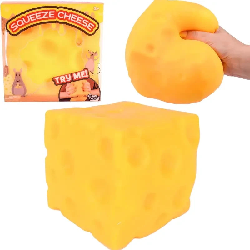 Squishy Cheese Block Fidget Toy