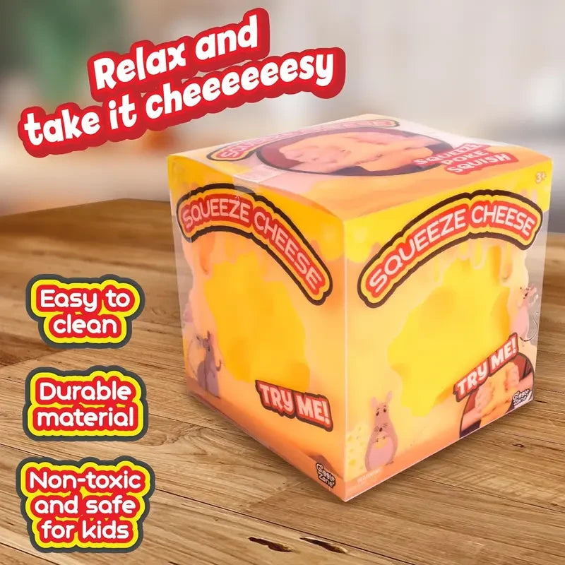Squishy Cheese Block Fidget Toy