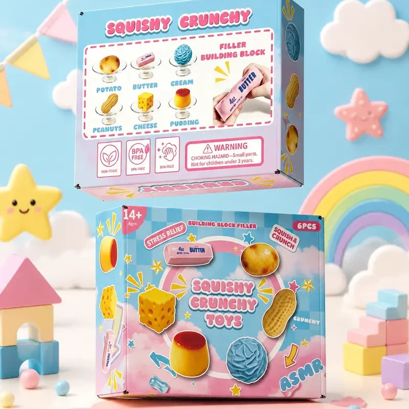 Food Shaped Squishy Fidget Toy Set