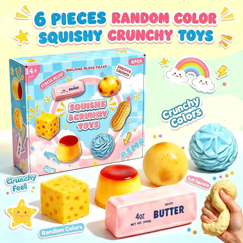 Food Shaped Squishy Fidget Toy Set