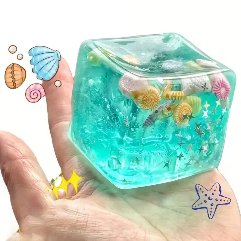 3D Cartoon Sensory Stress Reliever Cube Toy