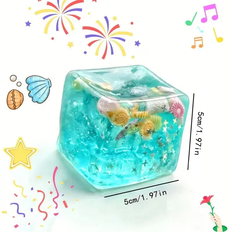 3D Cartoon Sensory Stress Reliever Cube Toy